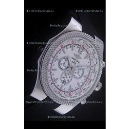 Breitling Bentley Chronograph Japanese Replica Watch in White Dial