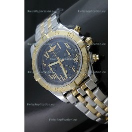 Breitling Chronomat B01 Two Tone Swiss Watch in Black Dial
