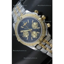 Breitling Chronomat B01 Two Tone Swiss Watch in Black Dial