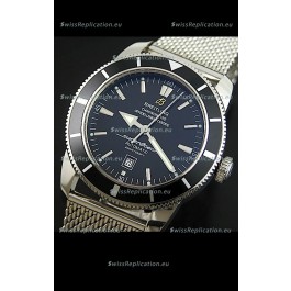 Breitling SuperOcean Swiss Replica Watch with Mesh Steel Strap - Ultimate Mirror Replica