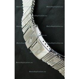 Breitling 440 Solid Stainless Steel Polished Strap with Breitling Double Fliplock Clasp