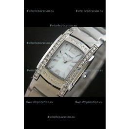 Bvlgari Assioma Japanese Replica Quartz Watch in White Dial