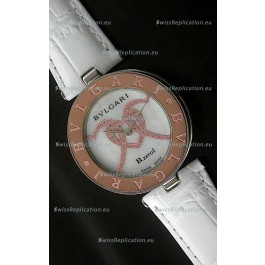 Bvlgari B.zerol Japanese Replica Quartz Watch in White Dial