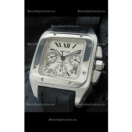 Cartier Santos Swiss Replica Watch in White Dial