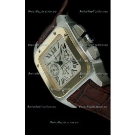 Cartier Santos Swiss Replica Watch in White Dial