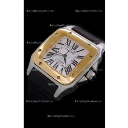 Cartier Santos 100 Swiss Replica Watch in White Dial