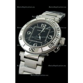 Cartier Pasha de Swiss Replica Watch in Black Dial