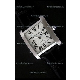 Cartier Tank 100 Japanese Replica Watch in White Dial