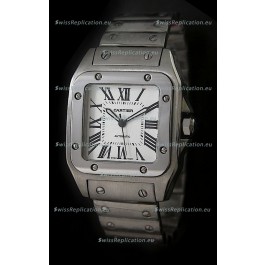 Cartier Santos Swiss Replica Watch in White Dial