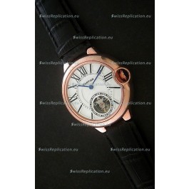 Cartier Ballon de Japanese Replica Watch in Rose Gold Case