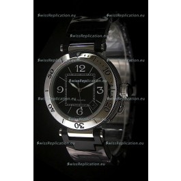 Cartier Pasha de Swiss Replica Watch in Black Dial