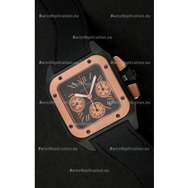 Cartier santos Swiss Replica Watch in Black Dial