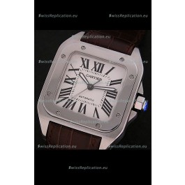 Cartier Santos Swiss Replica Watch in White Dial