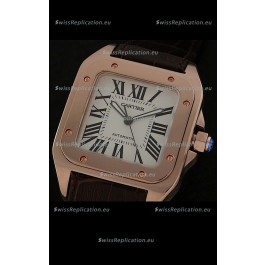 Cartier Santos Swiss Replica Watch in White Dial