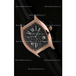 Cartier Tortue Japanese Replica Watch in Black Dial