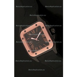 Cartier Santos Swiss Replica Watch in Black Dial