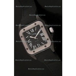 Cartier Santos Swiss Replica Titanium Bezel Watch