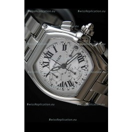 Cartier Roadster Swiss Replica Watch in White Dial