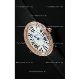 Cartier Ellipse Ladies Replica Watch in Pink Gold