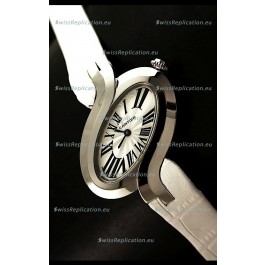 Delices De cartier Japanese Watch in White Strap