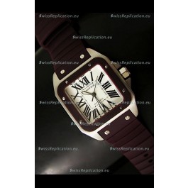 Cartier Santos Swiss Replica Watch in White Dial