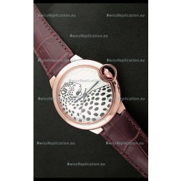 Ballon De Cartier Watch in Pink Gold Casing