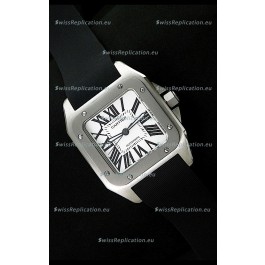 Cartier Santos 100 Swiss Replica Watch Titanium Bezel