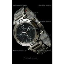Cartier Pasha De Seatimer Japanese Quartz Watch in Black Dial