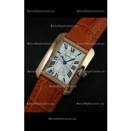 Cartier Louis Japanese Replica Ladies Rose Gold Watch