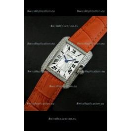 Cartier Louis Japanese Replica Ladies Diamond Watch