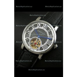 Cartier Ronde de Tourbillon Japanese Replica Watch in Black Dial