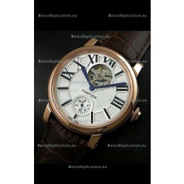 Ballon De Cartier Flying Tourbillon Japanese Replica Watch - Pink Gold Case