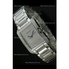 Cartier Tank Anglaise Ladies Replica Watch in Steel Case/Strap