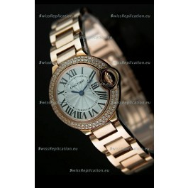 Ballon De Cartier Ladies Replica Watch in Pink Gold 