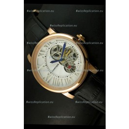 Rotonde De Cartier Cadran Love Japanese Replica Watch - Yellow Gold Case