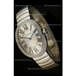 Cartier Baignoire Japanese Replica Watch with Diamonds Bezel
