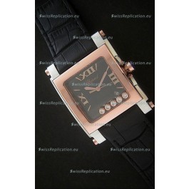 Chopard Happy Sport Swiss Replica Watch in Rose Gold Case