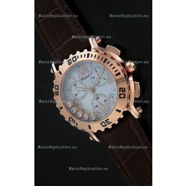 Chopard Happy Sport Swiss Replica Watch in Brown Strap