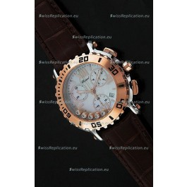 Chopard Happy Sport Swiss Replica Watch in Brown Strap