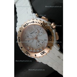 Chopard Happy Sport Swiss Replica Watch in White Strap