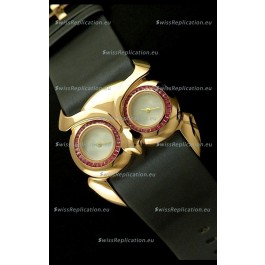 Chopard Animal World Ladies Owl Watch in Black Strap