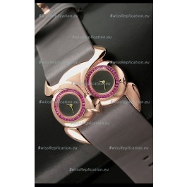 Chopard Animal World Ladies Owl Watch in Double Black Dial