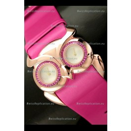 Chopard Animal World Ladies Owl Watch in Pink Strap