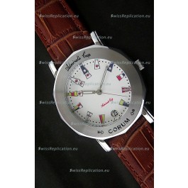 Corum Admiral's Cup Japanese Replica Watch in White Dial