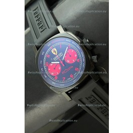 Ferrari Chronograph Swiss Replica Watch in Black Dial