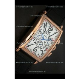 Franck Muller Long Island Japanese Replica Watch in White Dial