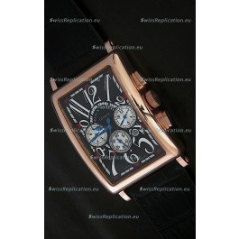 Franck Muller Long Island Japanese Replica Watch in Black Dial