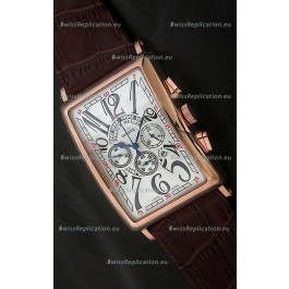 Franck Muller Long Island Japanese Replica Watch in White Dial