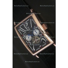 Franck Muller Long Island Japanese Replica Watch in Black Dial