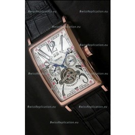 Franck Muller Tourbillon Japanese Replica Watch in White Dial